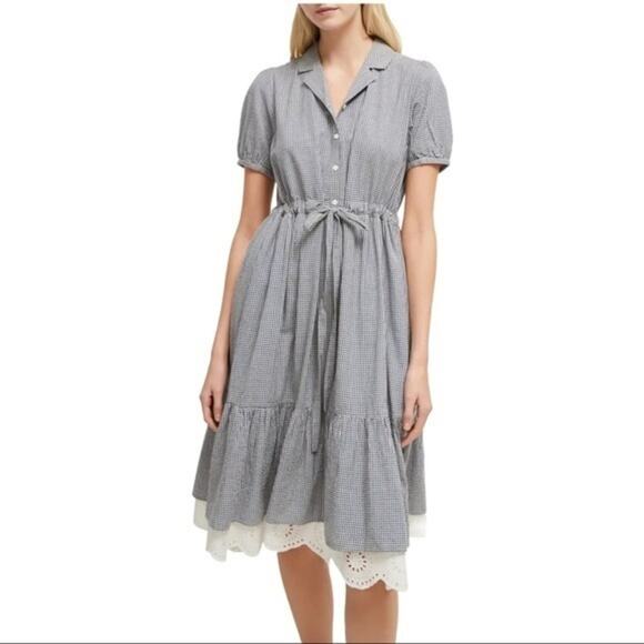 French Connection Jacqueline Gingham Dress 4 NWT - Picture 2 of 10
